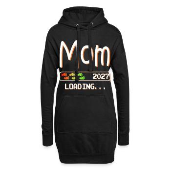 Maman et mère enceintes, maman de la descendance qui charge 2027 - Sweat-shirt à capuche long Femme - noir - Devant
