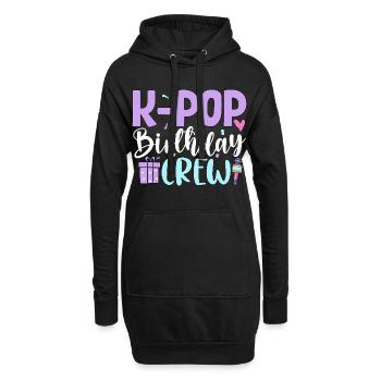 Équipe d’anniversaire K Pop - Sweat-shirt à capuche long Femme - noir - Devant