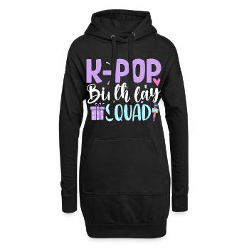 Équipe d’anniversaire K Pop - Sweat-shirt à capuche long Femme - noir - Devant