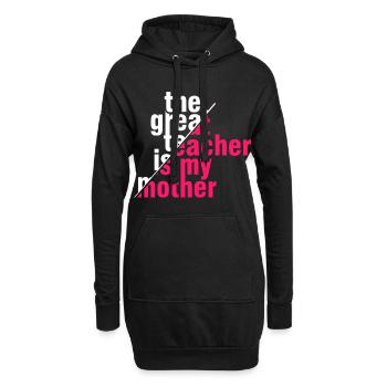 Great Teacher Mom Shirt – Geschenkidee - Hoodie-Kleid - Schwarz - Vorne
