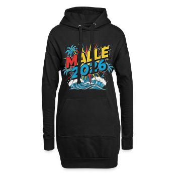 Malle 2026 Party Urlaub - Hoodie-Kleid - Schwarz - Vorne