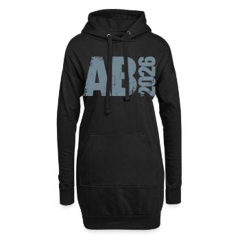 Abi 2026 - Abitur - Geschenk | minimal Design - Hoodie-Kleid - Schwarz - Vorne