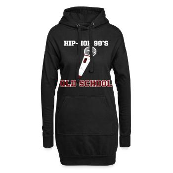 Vinyle DJ Hip-Hop des années 90 Old School - Sweat-shirt à capuche long Femme - noir - Devant