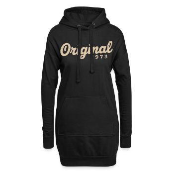 Geburtstagsgeschenk 1973 | Geboren 1973 - Hoodie-Kleid - Schwarz - Vorne