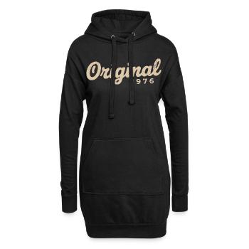 Geburtstagsgeschenk 1976 | Geboren 1976 - Hoodie-Kleid - Schwarz - Vorne