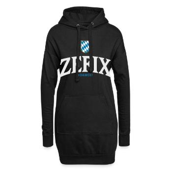 BayernWappen ZEFIX Logo - Hoodie-Kleid - Schwarz - Vorne