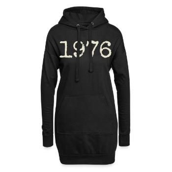 Geburtstagsgeschenk 1976 – Großartig seit 1976 - Hoodie-Kleid - Schwarz - Vorne