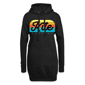 Kitesurfer Kiteboard Kitesurfen Kitesurf - Hoodie-Kleid - Schwarz - Vorne