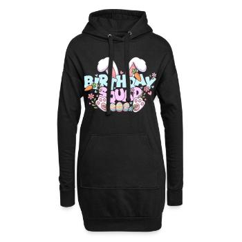 Geburtstagsgruppe Frohen Ostersonntag Hase und Hase - Hoodie-Kleid - Schwarz - Vorne