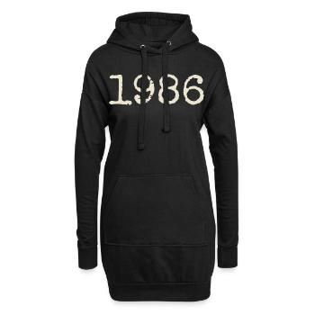 Geburtstagsgeschenk 1986 – Großartig seit 1986 - Hoodie-Kleid - Schwarz - Vorne