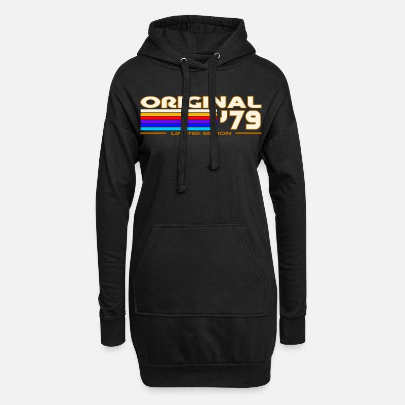 1979 - Hoodie-Kleid - Schwarz