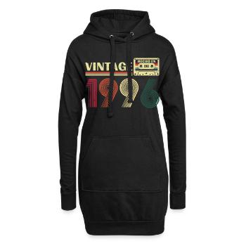 1996 Vintage Cadeau D'anniversaire Homme Femme - Sweat-shirt à capuche long Femme - noir - Devant