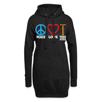 Pogo-Stick-Springer-Champion Pogo-Stick - Hoodie-Kleid - Schwarz - Vorne