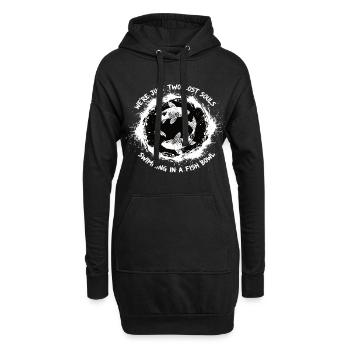 Koi Fische Yin Yang Angler Spruch Shirt - Hoodie-Kleid - Schwarz - Vorne