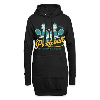 Pickleball: Der glorreiche Rallye-Witzspieler - Hoodie-Kleid - Schwarz - Vorne