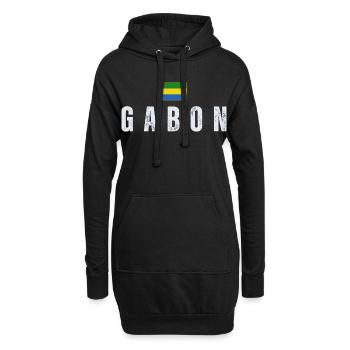Drapeau gabonais, patriote gabonais - Sweat-shirt à capuche long Femme - noir - Devant