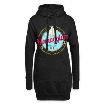 Riomaggiore Cinque Terre La Spezia Italien Design - Hoodie-Kleid - Schwarz - Vorne