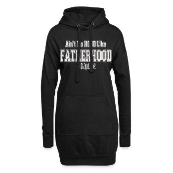 Père qui dit la paternité Papa Vie - Sweat-shirt à capuche long Femme - noir - Devant
