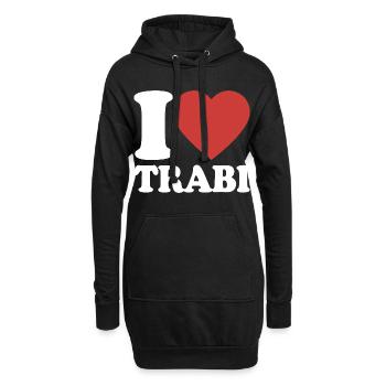 J’adore le design rétro de Trabi Heart - Sweat-shirt à capuche long Femme - noir - Devant