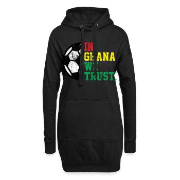 In Ghana we trust - Hoodie-Kleid - Schwarz - Vorne