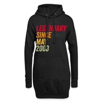 18. Geburtstag 18 Jahre Mai 2008 - Hoodie-Kleid - Schwarz - Vorne