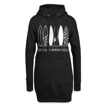 La vie de chemises de surf est pleine de choix - Sweat-shirt à capuche long Femme - noir - Devant