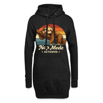Nap Mode Activated Sloth Shirt Funny Lazy - Hoodie-Kleid - Schwarz - Vorne