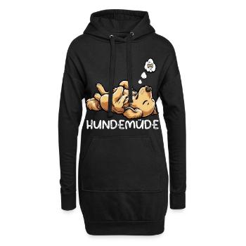 Hundemüde Golden Retriever Goldie Goldiebesitzer - Hoodie-Kleid - Schwarz - Vorne