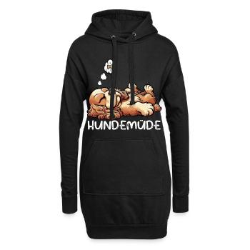 Hundemüde Cocker Spaniel Cockerhund Cockerbesitzer - Hoodie-Kleid - Schwarz - Vorne