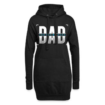 Papa, tu es mon héros Chemise - Sweat-shirt à capuche long Femme - noir - Devant