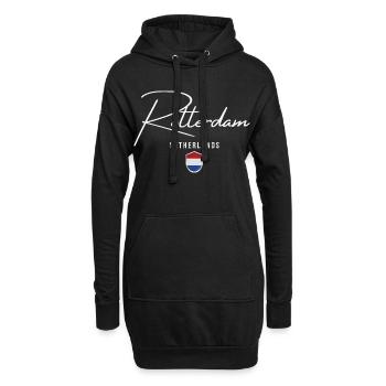 Rotterdam Niederlande, elegantes Design Rotterdam - Hoodie-Kleid - Schwarz - Vorne