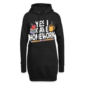 High School Teacher Yes I Gave Homework Education - Hoodie-Kleid - Schwarz - Vorne