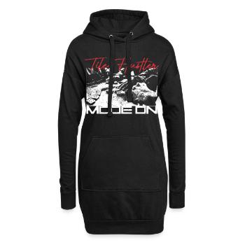 Domino Tile Hustler Mode On - Hoodie-Kleid - Schwarz - Vorne