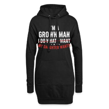 Ma Fille Décide de Tout pour Moi - Sweat-shirt à capuche long Femme - noir - Devant