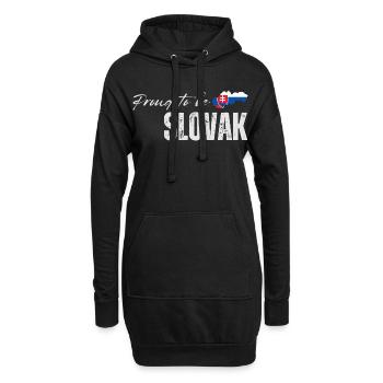 Stolzer Slowake, ich liebe die Slowakei - Hoodie-Kleid - Schwarz - Vorne