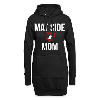 Mat Side Mom Herz Design - Hoodie-Kleid - Schwarz - Vorne