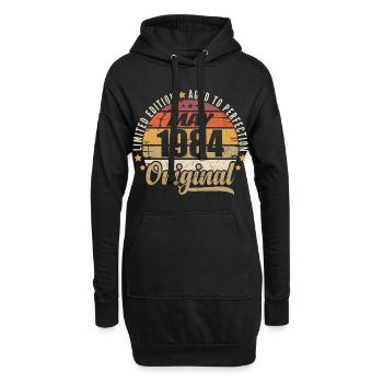 Design Vintage Mai 1984 Édition Limitée Mai 1984 - Sweat-shirt à capuche long Femme - noir - Devant