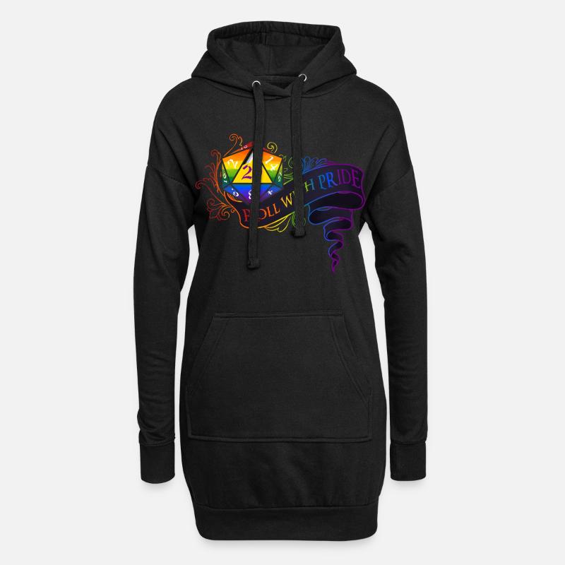Roll with PRIDE again ! - Sweat-shirt à capuche long Femme - noir