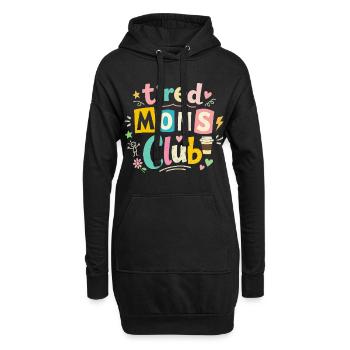 Müde Mamas Club - Kaffee Mama Humor - Hoodie-Kleid - Schwarz - Vorne
