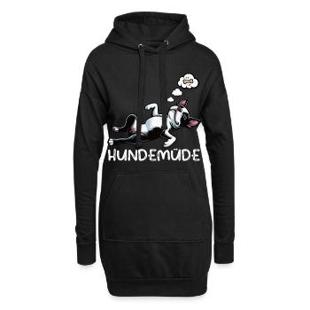 Hundemüde Boston Terrier Boston terrier besitzer  - Hoodie-Kleid - Schwarz - Vorne
