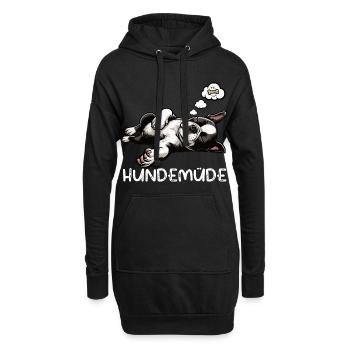 Hundemüde Boston Terrier Boston terrier besitzer  - Hoodie-Kleid - Schwarz - Vorne