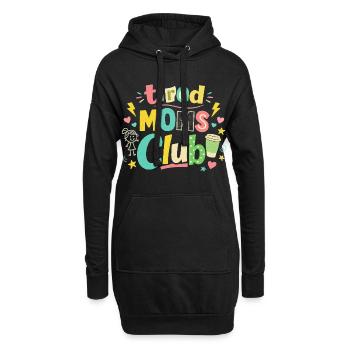 Club des mamans fatiguées - Humour des mamans cafétériques - Sweat-shirt à capuche long Femme - noir - Devant