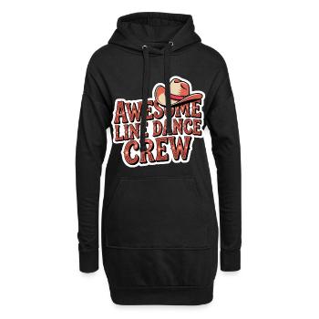Fantastische Line Dance Crew - Hoodie-Kleid - Schwarz - Vorne