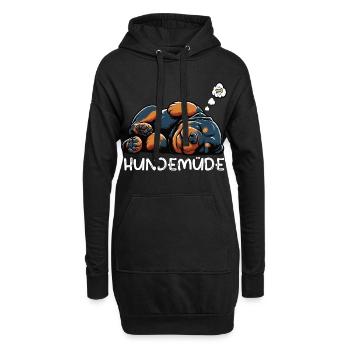 Hundemüde Rottweiler Rottweilerbesitzer Rottie - Hoodie-Kleid - Schwarz - Vorne