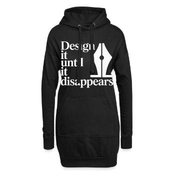 Designer de logos : Concevez-le jusqu’à ce que ce soit designer de marque - Sweat-shirt à capuche long Femme - noir - Devant