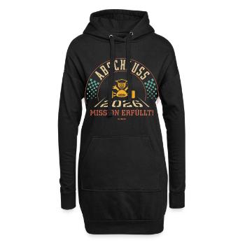 Abschluss 2026 – Mission Erfüllt! Zieleinfahrt 4C - Hoodie-Kleid - Schwarz - Vorne