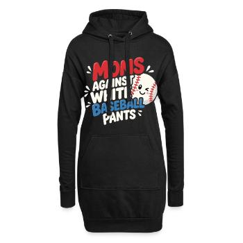 Maman Baseball : Humour Lessive et Sport - Sweat-shirt à capuche long Femme - noir - Devant