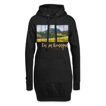 Emilia-Romagna in Italien Panorama Souvenir - Hoodie-Kleid - Schwarz - Vorne