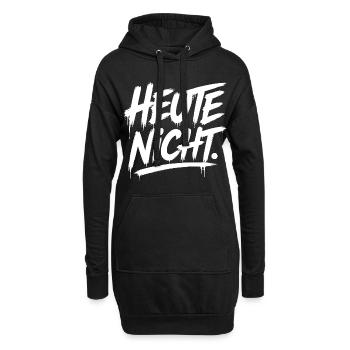 Police de graffiti de la nuit aujourd’hui - Sweat-shirt à capuche long Femme - noir - Devant