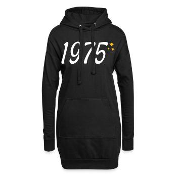 1975 - Hoodie-Kleid - Schwarz - Vorne